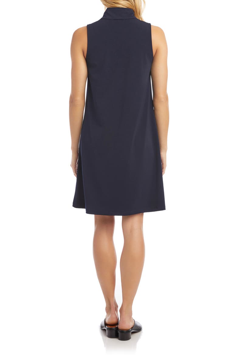 Travel Jersey Half Zip Shift Dress, Alternate, color, NAVY