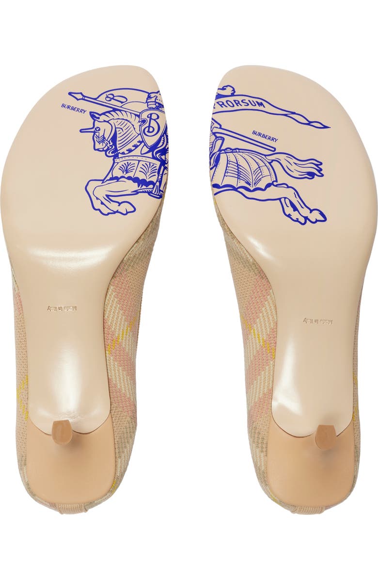 Burberry Check Knit Baby Low Pumps, Alternate, color,