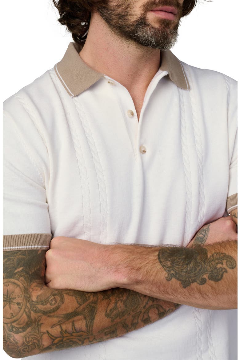 Cotton Blend Tennis Polo, Alternate, color, WHITE