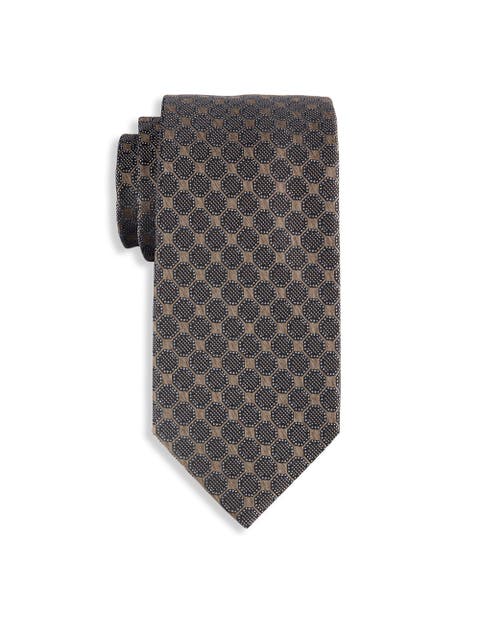 Big & Tall Sorrel Geometric Tie