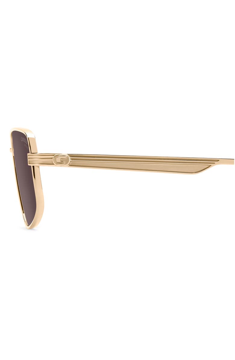 Carrera Eyewear 53mm Rectangular Sunglasses, Alternate, color, Rose Gold/ Mauve