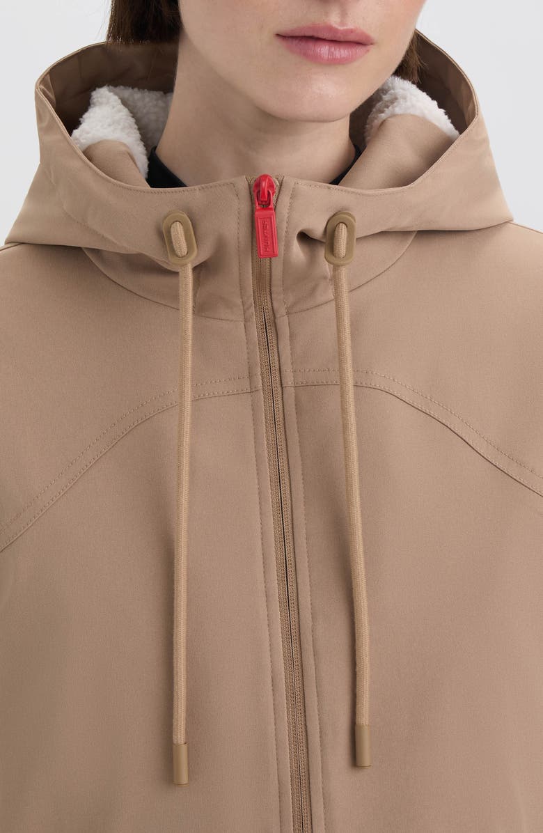 Hunter Blake Short Waterproof Rain Jacket, Alternate, color, British Tan