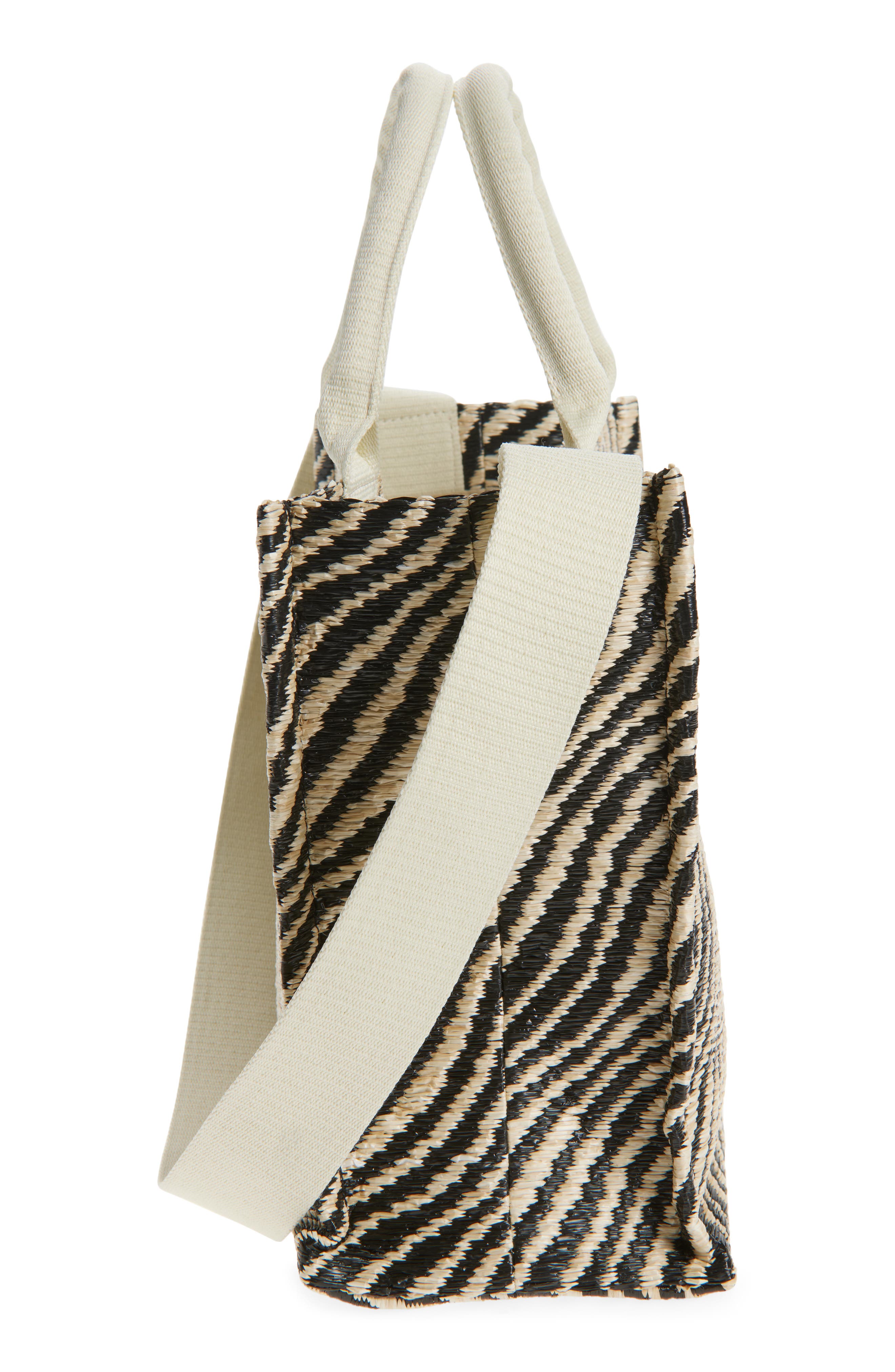 Marni Small Logo Basket Bag, Alternate, color, 00N99 Black