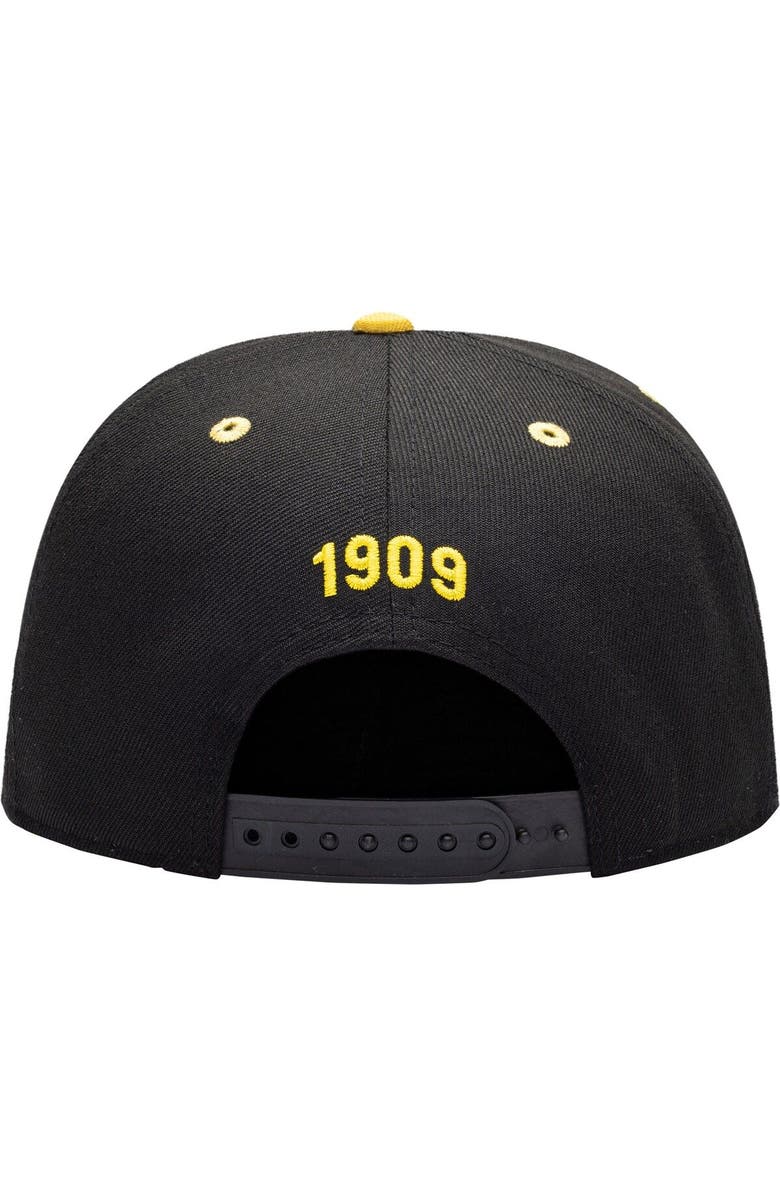 FAN INK Men's Black Borussia Dortmund Tape Snapback Hat, Alternate, color,