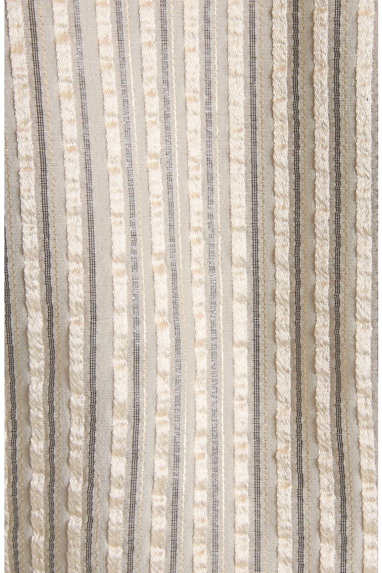 Metallic Stripe Silk Seersucker Shirt, Alternate, color, NATURAL MULTI