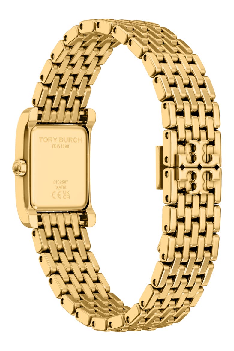 The Small Eleanor Tank Bracelet Watch, 19mm x 22mm, Alternate, color, GOLD/ NAVY