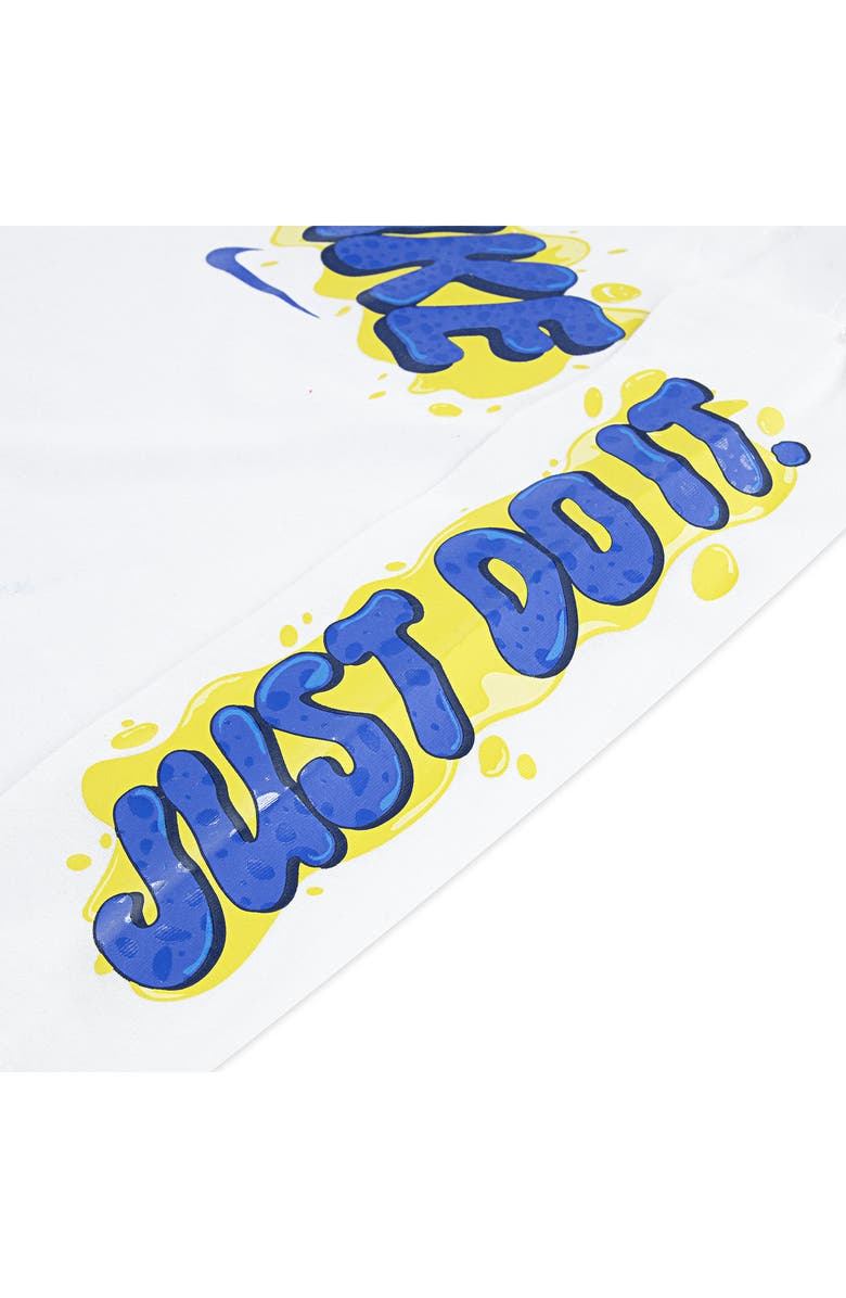 Nike Kids' Slime Logo Long Sleeve Graphic T-Shirt, Alternate, color, White