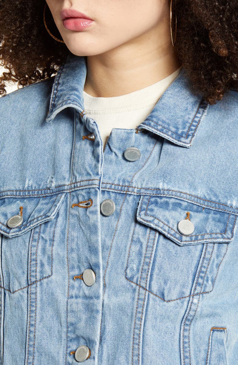 BLANKNYC Distressed Denim Jacket, Alternate, color, 