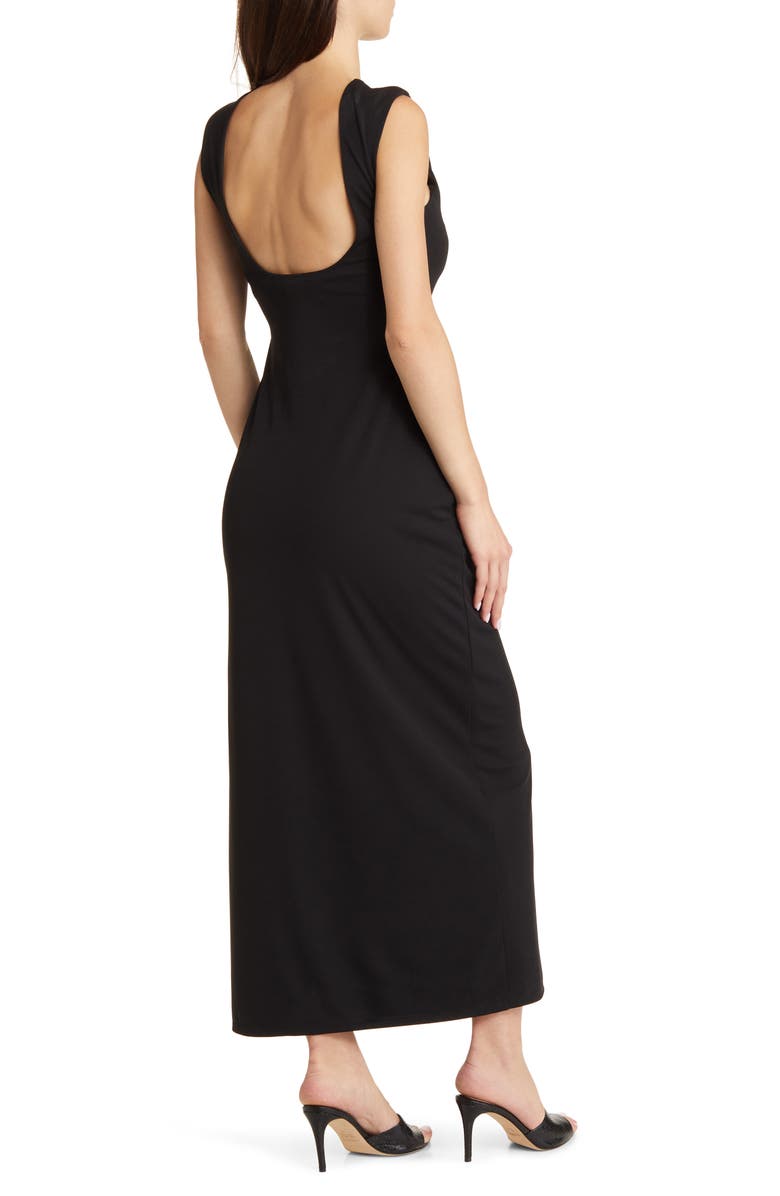 Charles Henry Knit Scoop Back Dress, Alternate, color,