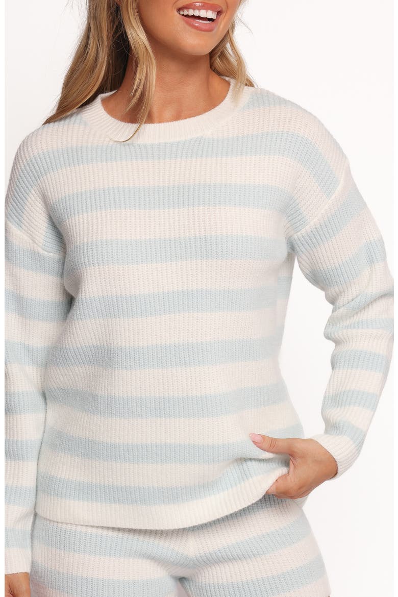 Ciaran Stripe Sweater & Knit Shorts, Alternate, color, CREAM BLUE