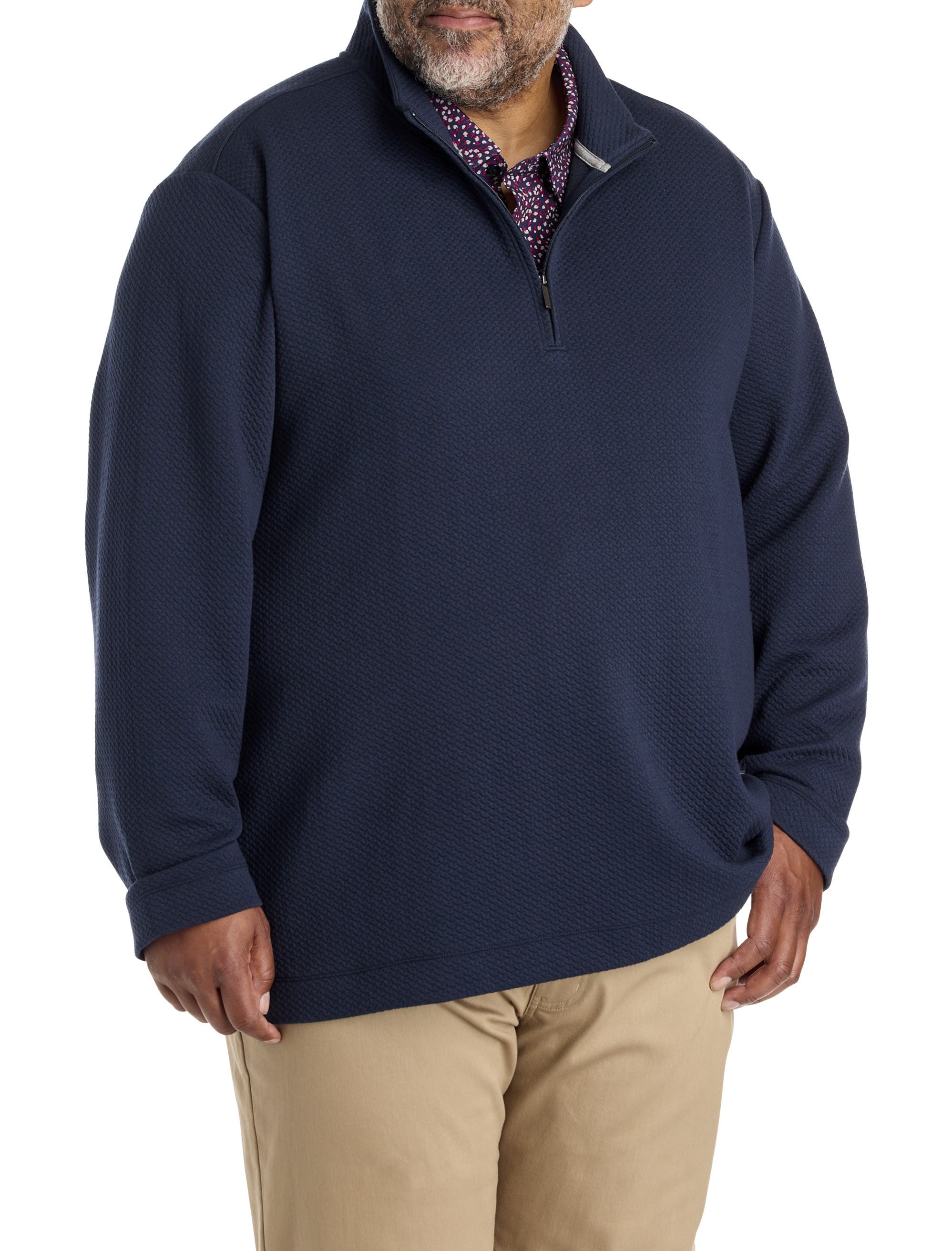 Big & Tall Textured 1/4-Zip Pullover