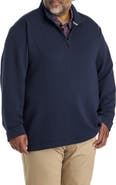 Perry Ellis Big & Tall Textured 1/4-Zip Pullover