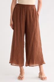 Halogen® Plissé Pleats Pull-On Wide Leg Pants