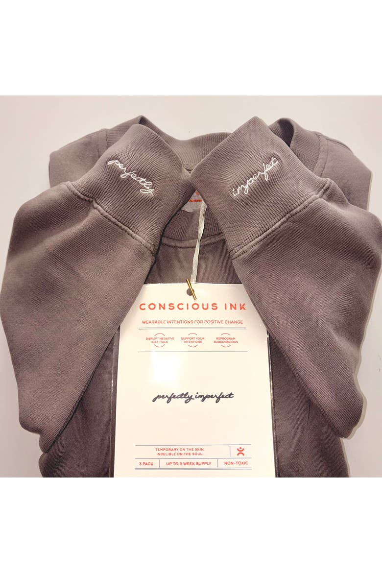 Perfectly Imperfect Sweatshirt + Manifestation Kit, Main, color, Faded Grey