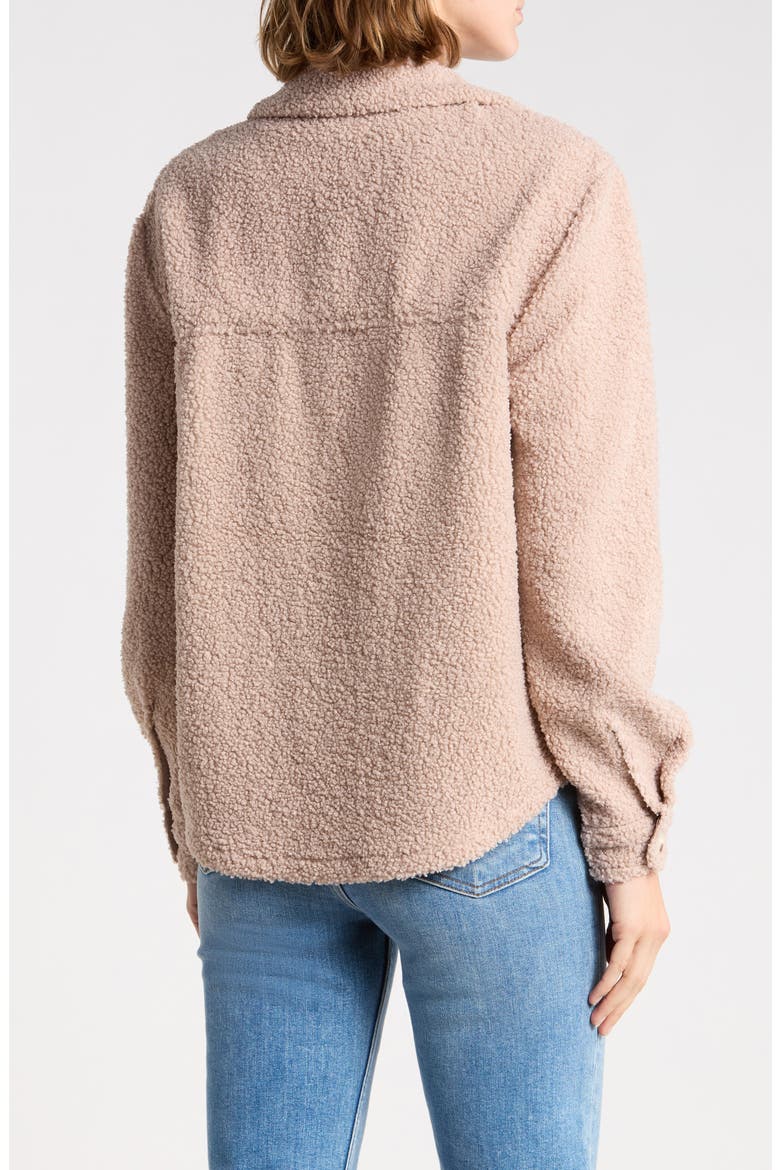 Tory Boxy Crop Faux Shearling Shirt Jacket, Alternate, color, STEPPING STONE