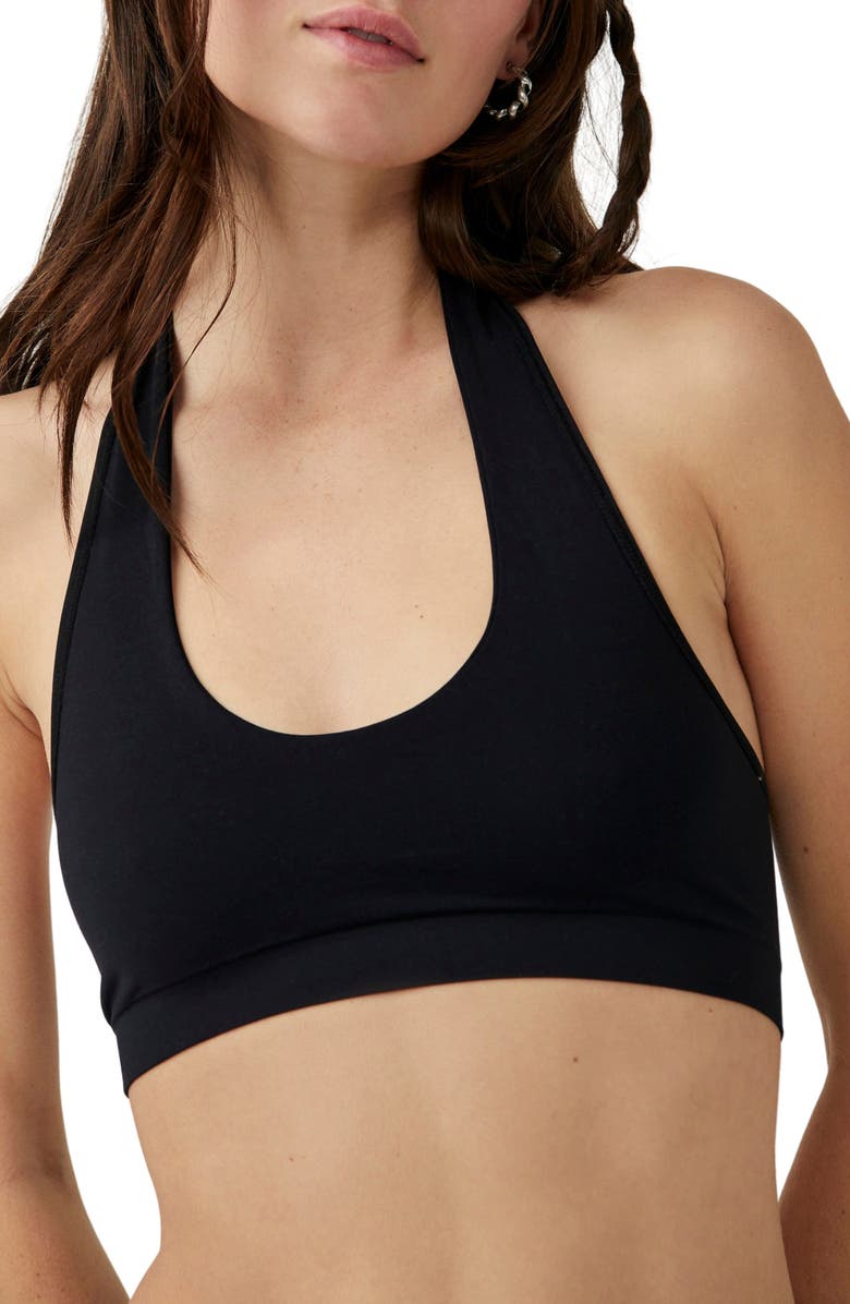 Free People Essential U-Neck Halter Neck Bra, Main, color,