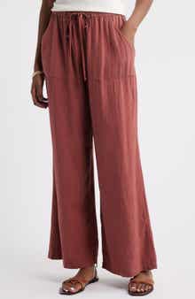 Treasure & Bond Linen Blend Pull-On Pants