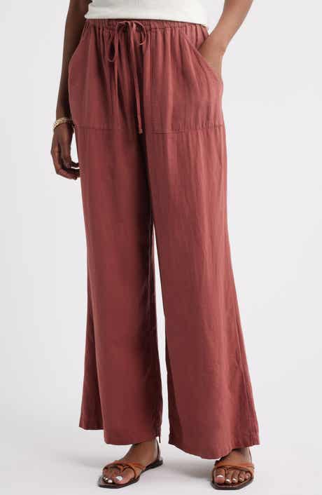 Treasure & Bond Linen Blend Pull-On Pants