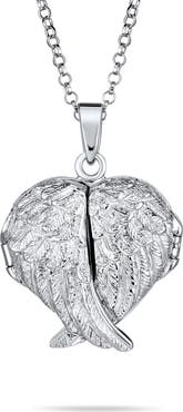 BLING JEWELRY Guardian Angel Wing Necklace