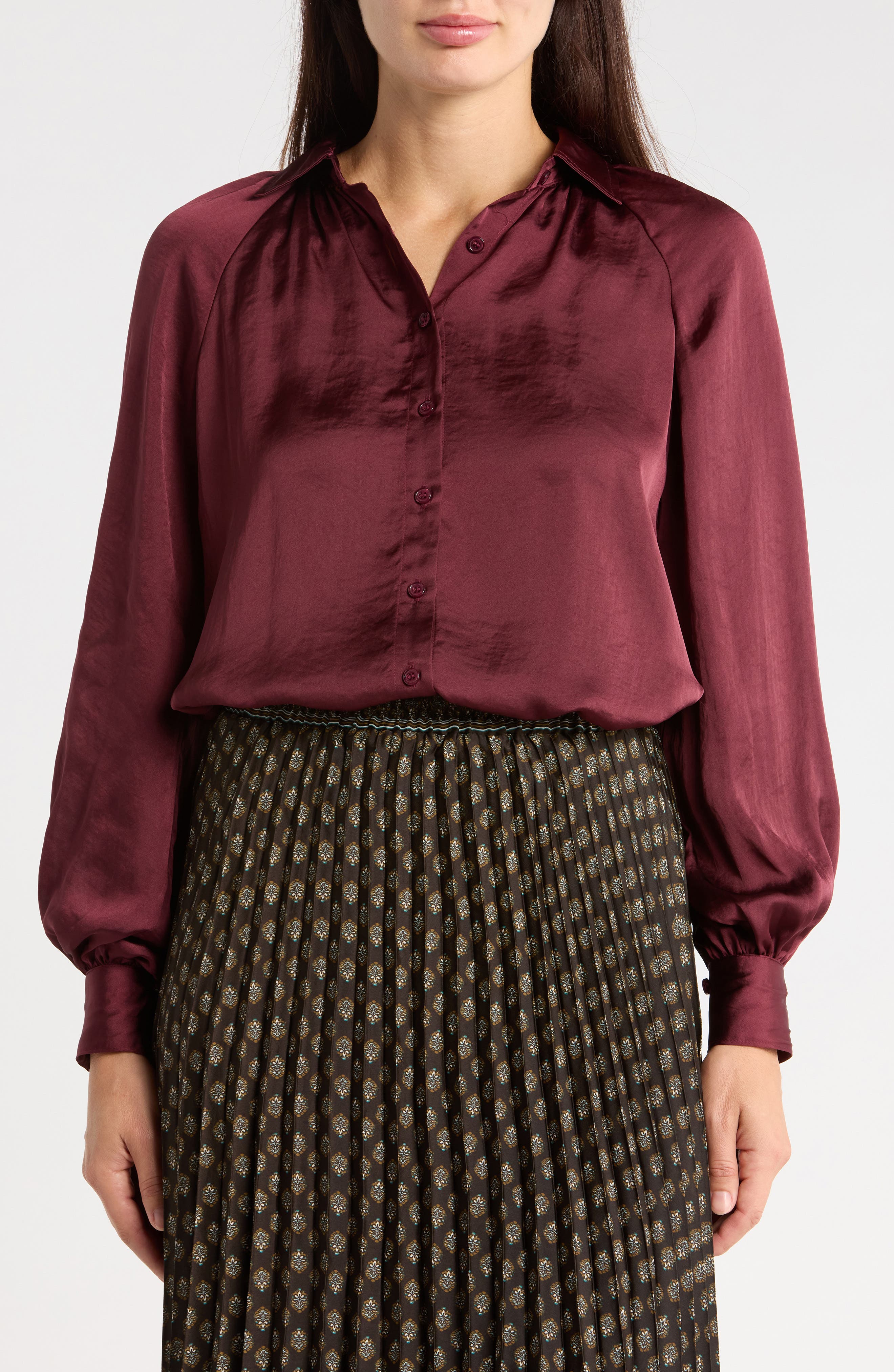 Long Sleeve Satin Shirt