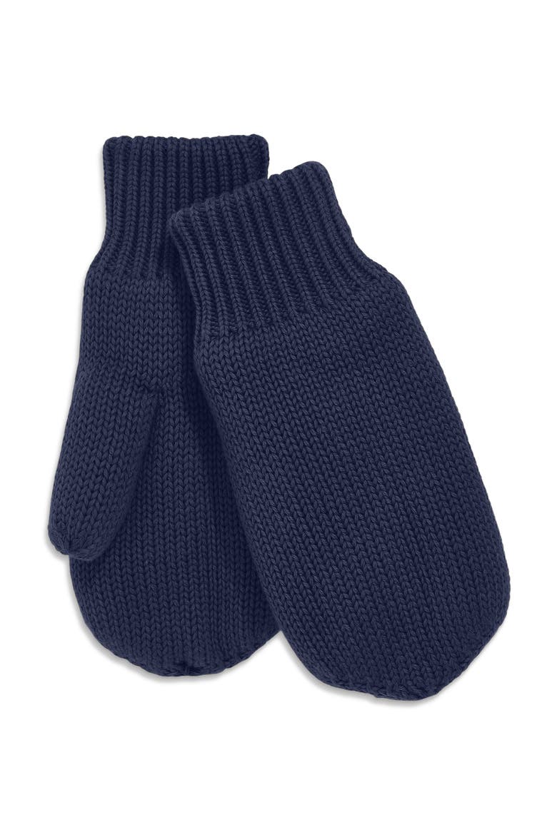 Kids Fleece-Lined Mittens, Main, color, Navy
