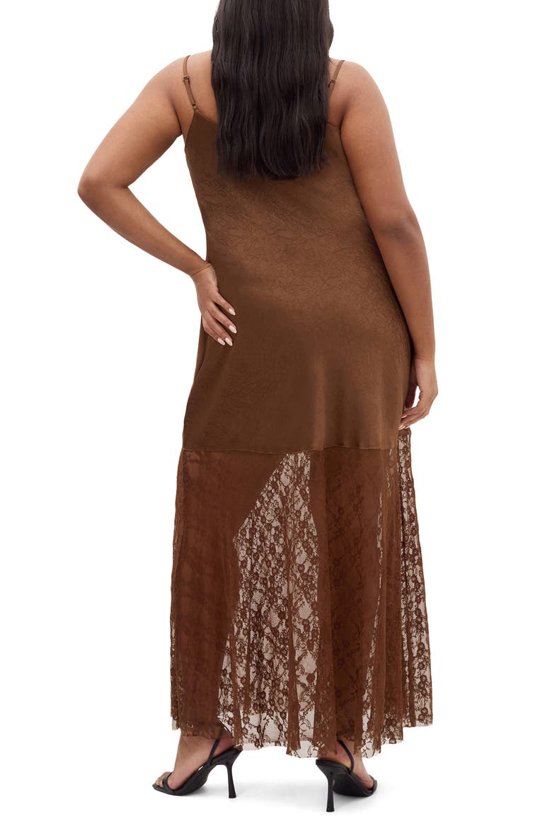 Lilly Lace Sleeveless Maxi Dress, Alternate, color, TOFFEE