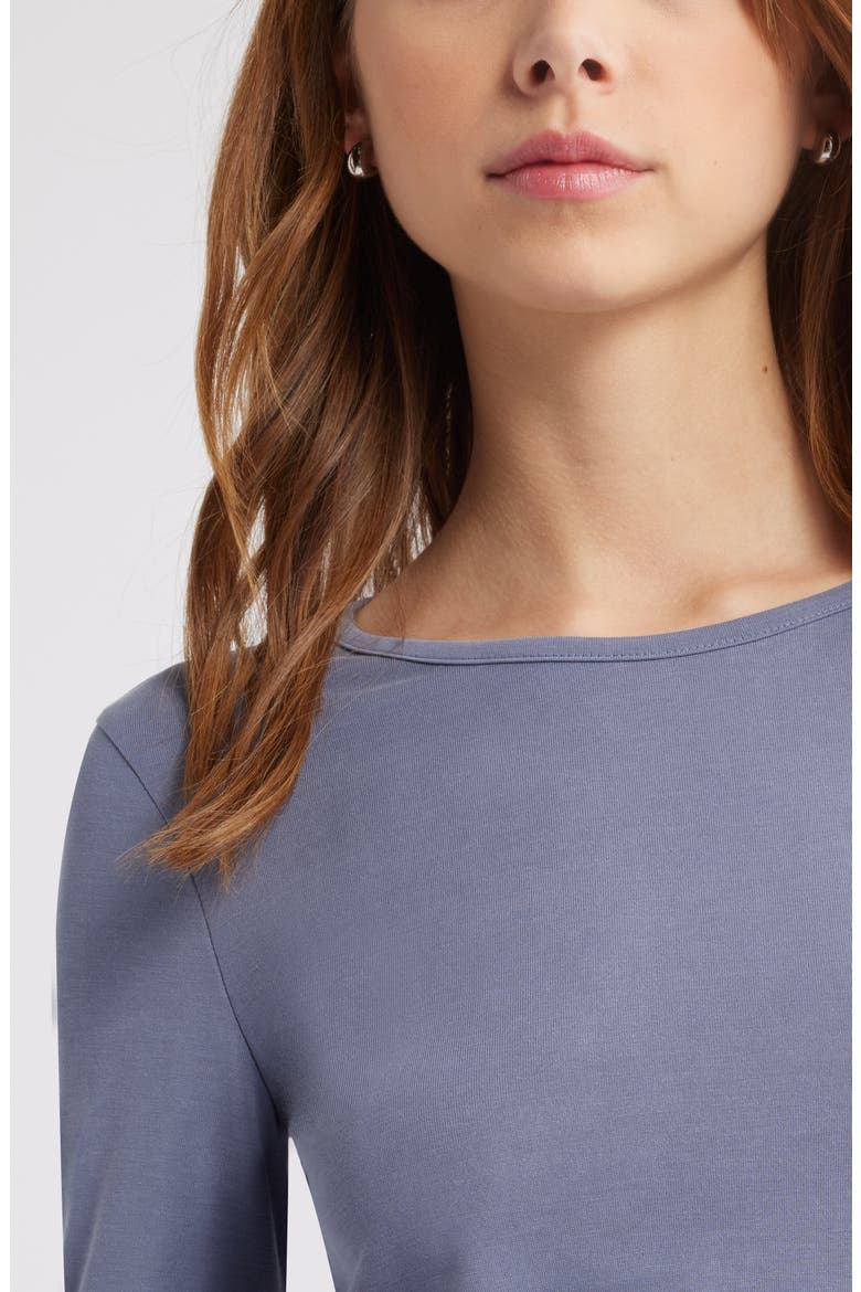 Sanded Jersey Long Sleeve T-Shirt, Alternate, color, GREY FOLKSTONE