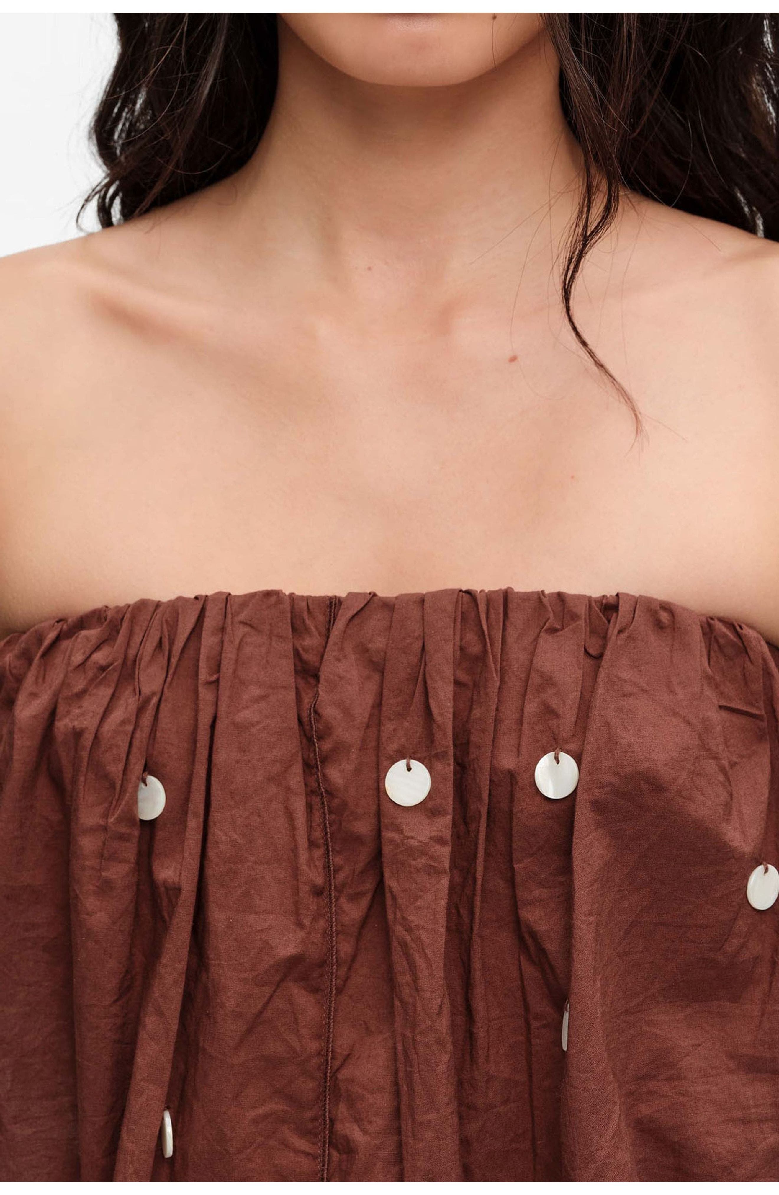 Ruched Strapless Top - image 4