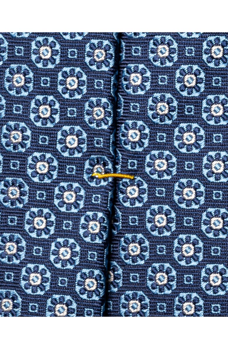 Eton Medallion Silk Tie, Alternate, color, Navy