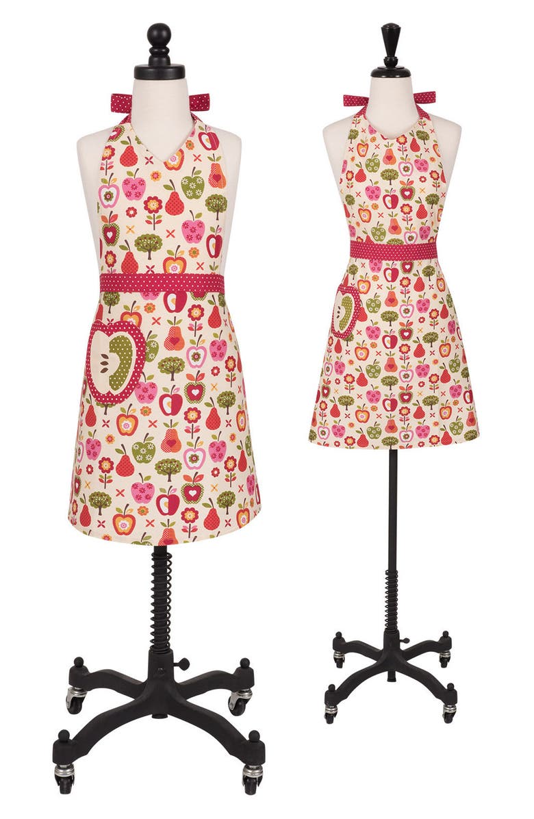 Handstand Kitchen Apple a Day Adult & Kid Apron Set, Main, color, 