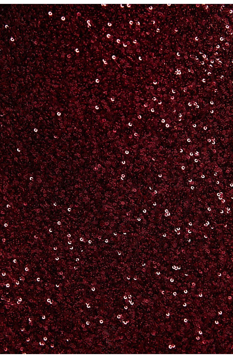 Karen Millen One Shoulder Sequin Mini Dress, Alternate, color, Plum