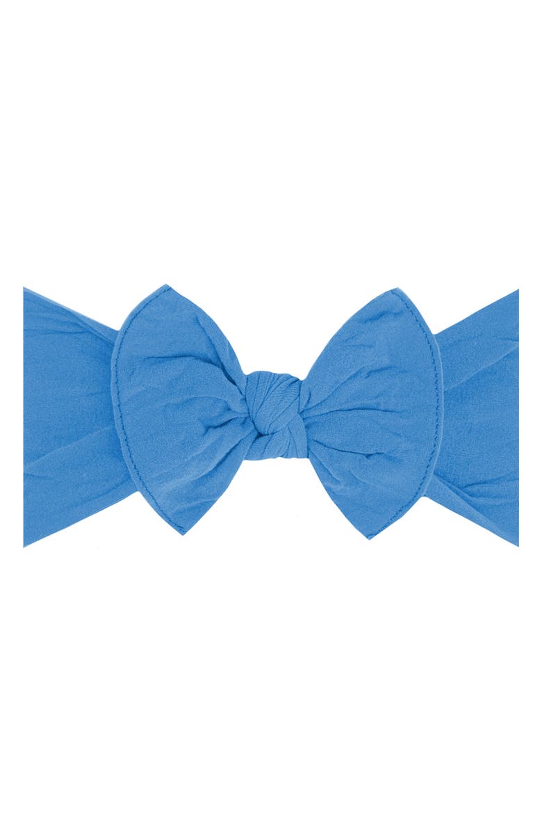 Baby Bling Knotted Bow Headband, Main, color, Denim