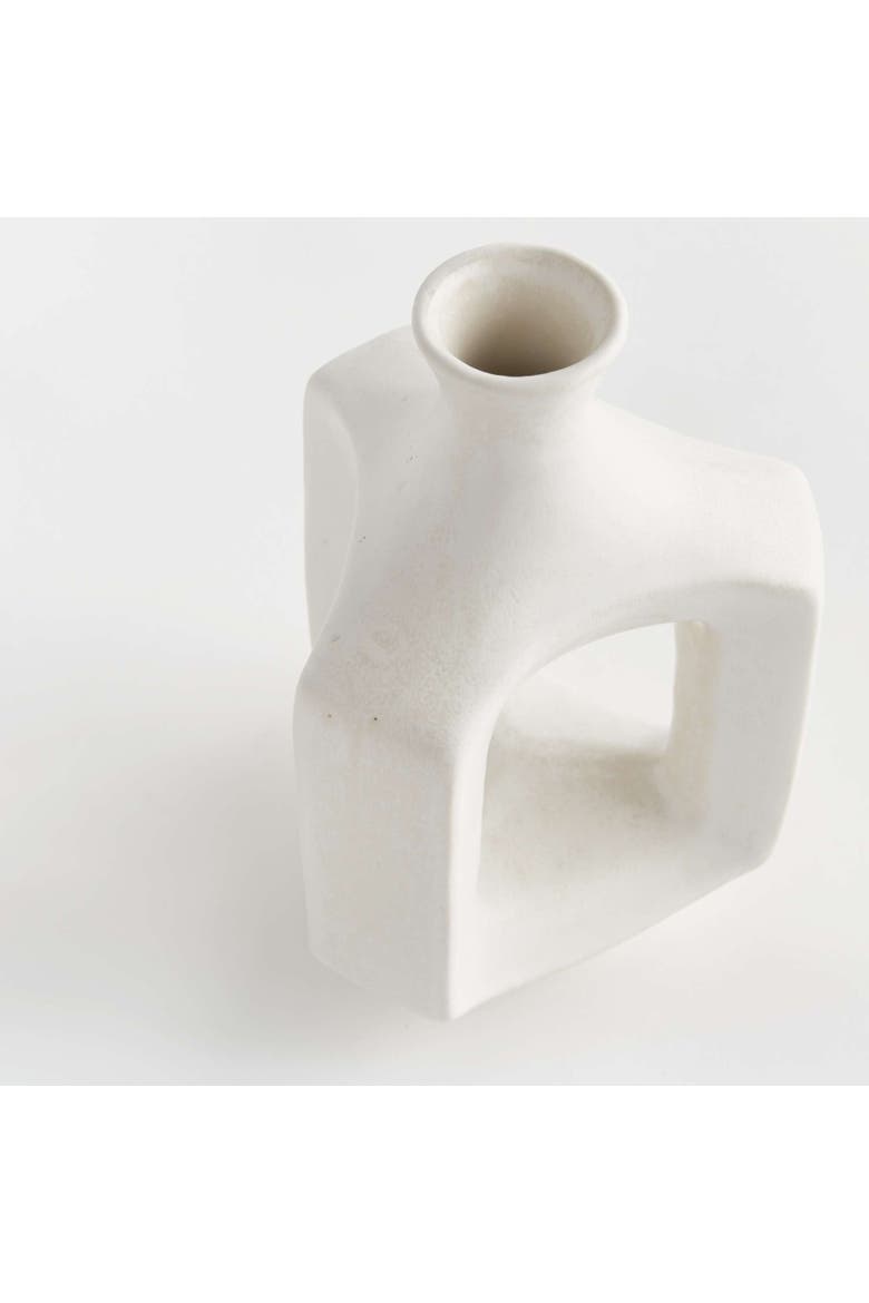 Sonya Vase Short, Alternate, color, White