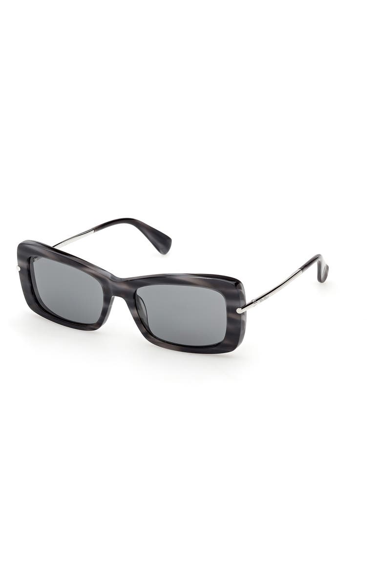Max Mara 54mm Rectangular Sunglasses, Alternate, color,