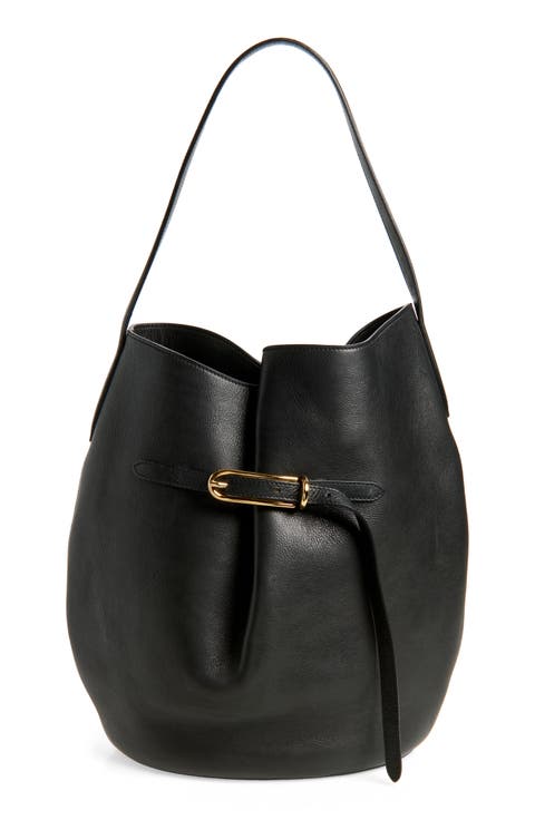 Large Belted Bucket Bag