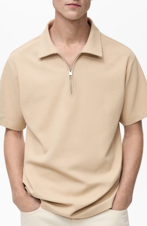 Knit Quarter Zip Polo