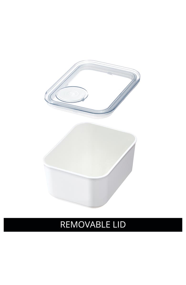 iDesign Small Canister with Removable Pour Cap - Set of 4 - White, Alternate, color, White