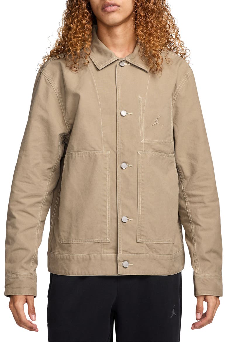 Essentials Chicago Canvas Jacket, Main, color, DESERT CAMO