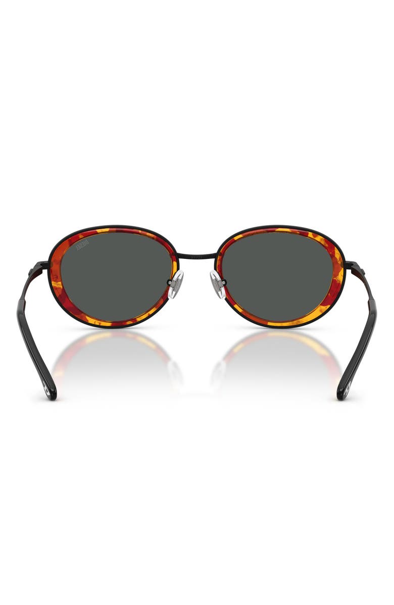 DIESEL<sup>®</sup> DL1018 51mm Oval Sunglasses, Alternate, color, Matte Black / Dark Grey