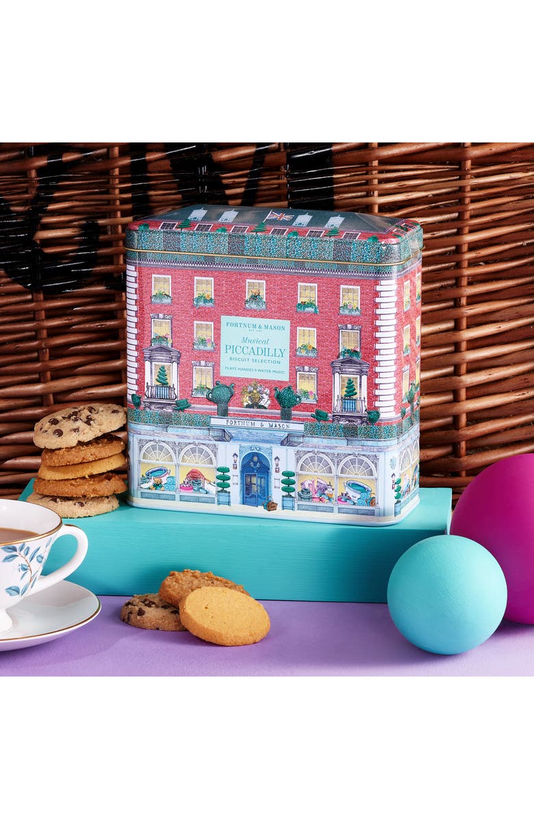 Fortnum & Mason Piccadilly Musical Biscuit Tin, Alternate, color, Multi