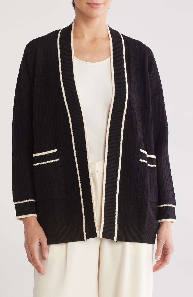 Adrianna Papell Tipped Cardigan, Main, color, 