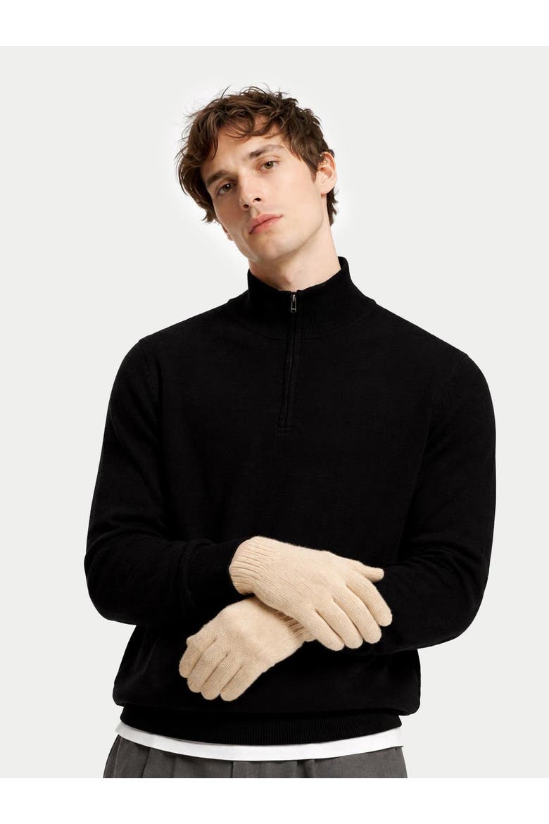 Essential Knit Cashmere Gloves, Alternate, color, beige