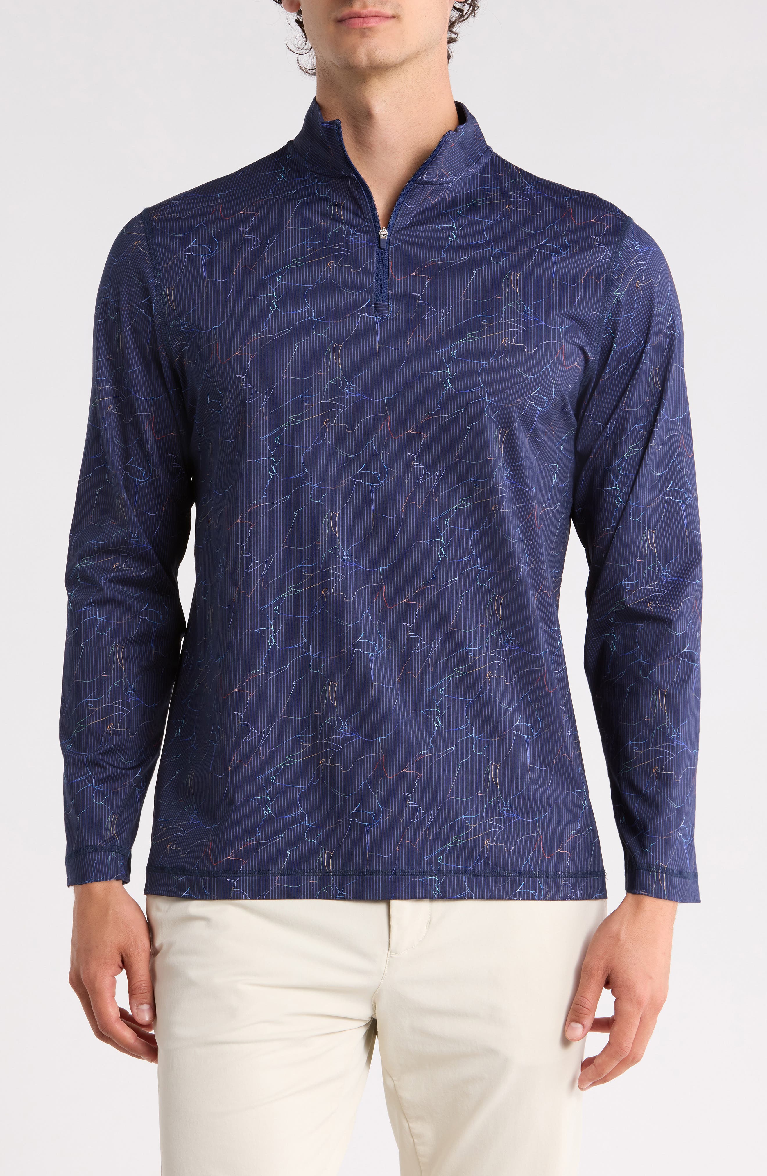 Bugatchi Rib Half Zip Pullover