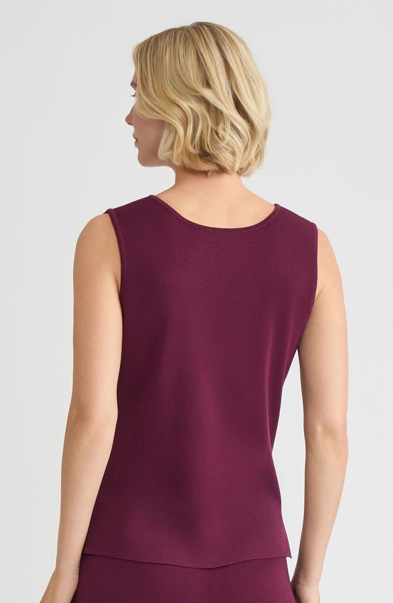 Ming Wang Mid Length Scoop Neck Knit Tank, Alternate, color, Midnight Violet