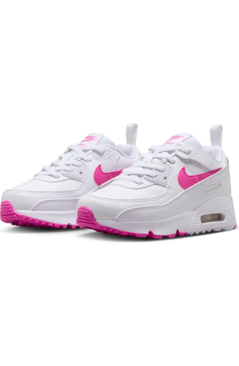 Nike Air Max 90 Easy-On Sneaker, Main, color, 101 White/Laser Fuchsia