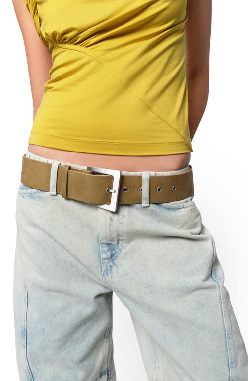Apparis Blaze Faux Suede Belt In Sepia