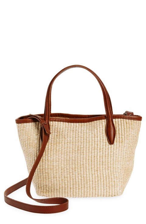 The Mini Straw Shopper Tote