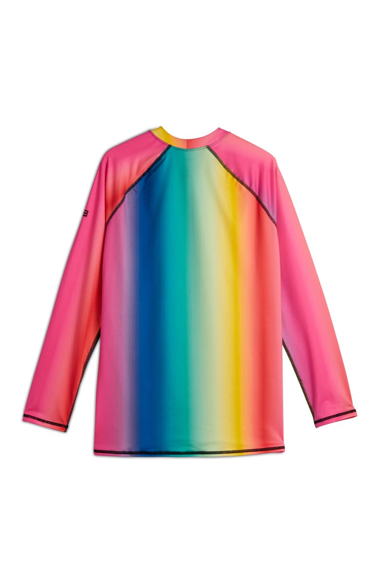 TomboyX Long Sleeve Sun Rashguard, Alternate, color, Melting Rainbow