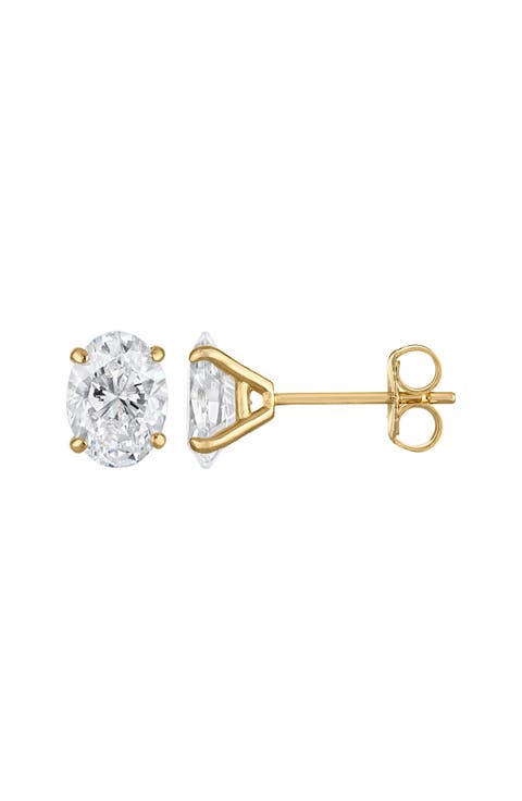 14K Gold Lab Grown Diamond Stud Earrings