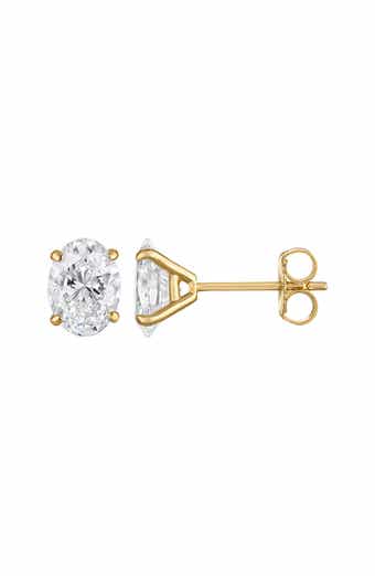 FZN 14K Gold Lab Grown Diamond Stud Earrings